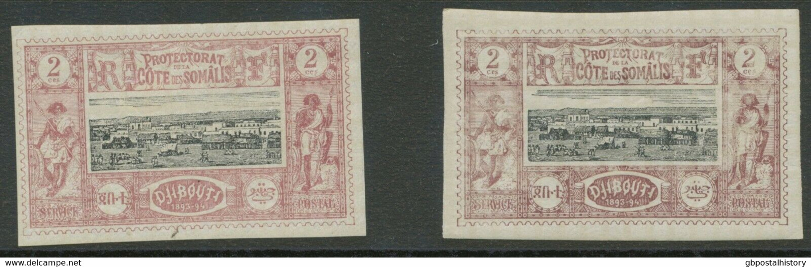 FRANZÖSISCHE SOMALIKÜSTE (DJIBOUTI) 1894 Ansichten Von Dschibuti Ungebr. ABART - Unused Stamps