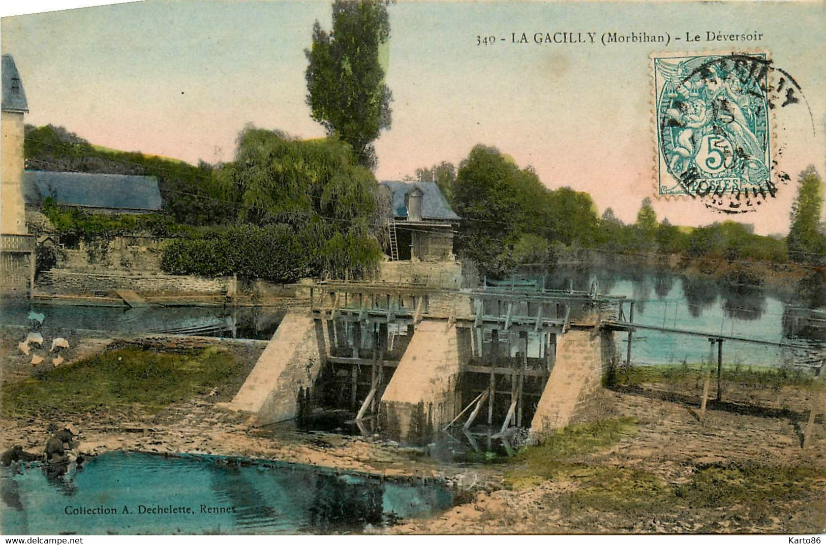 La Gacilly * Le Déversoir * écluse * Lavoir Laveuse - La Gacilly