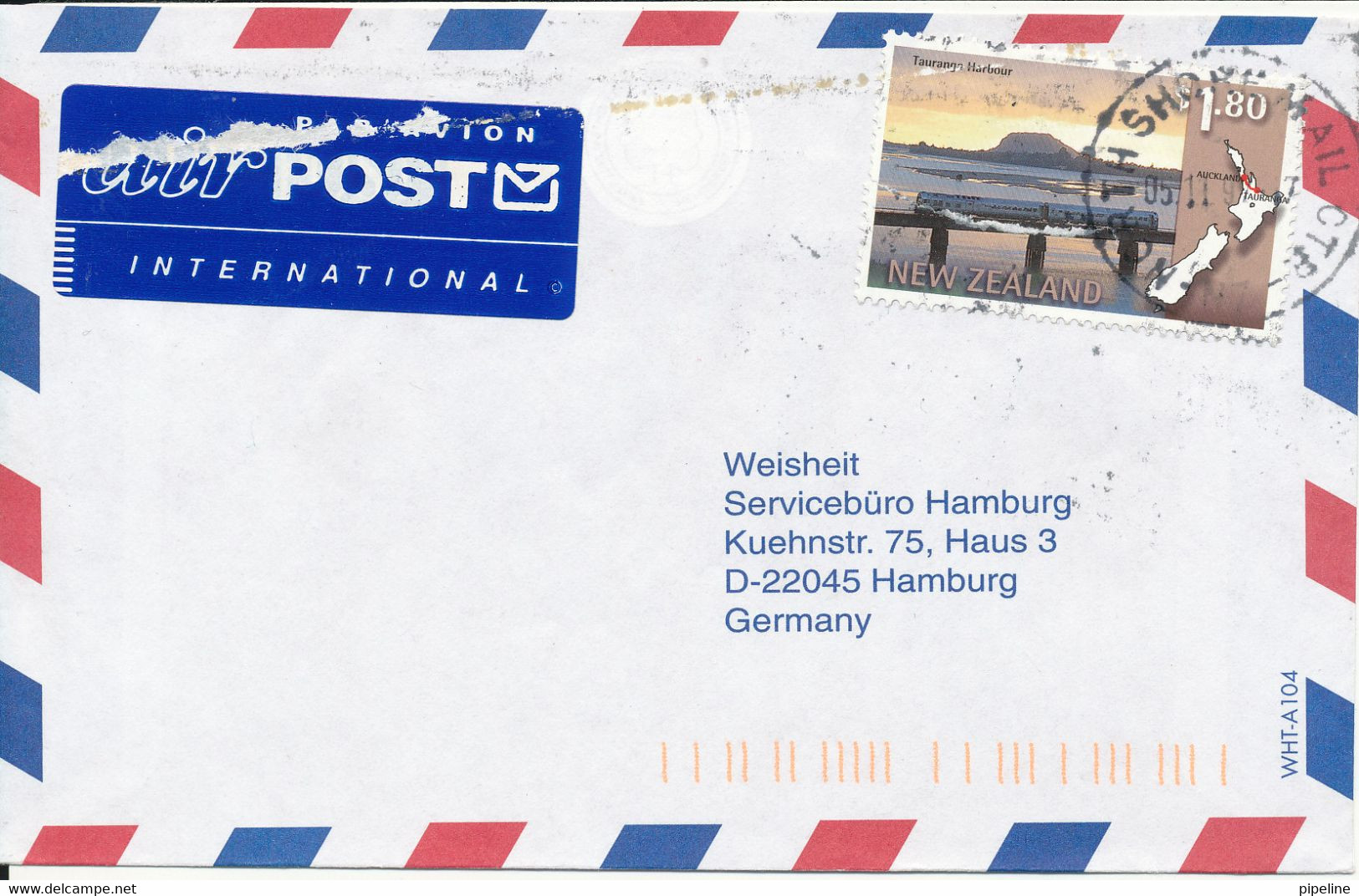 New Zealand Air Mail Cover Sent To Germany 5-11-1997 Single Franked - Luftpost