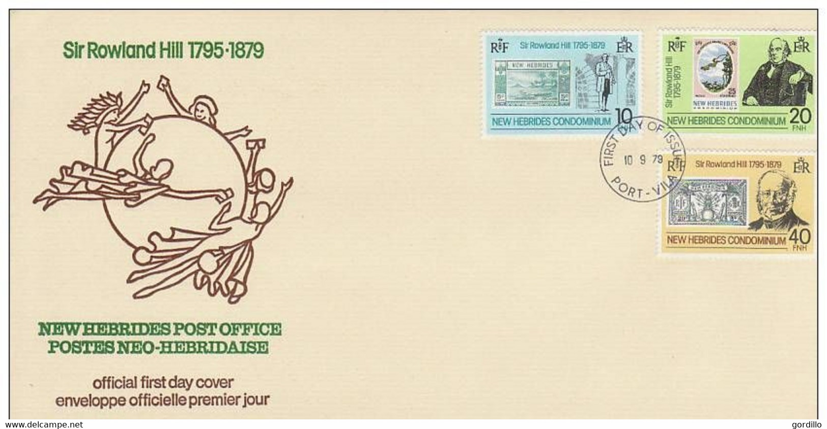 FDC  New Hebrides 1979 Sir Rowland Hill . - FDC