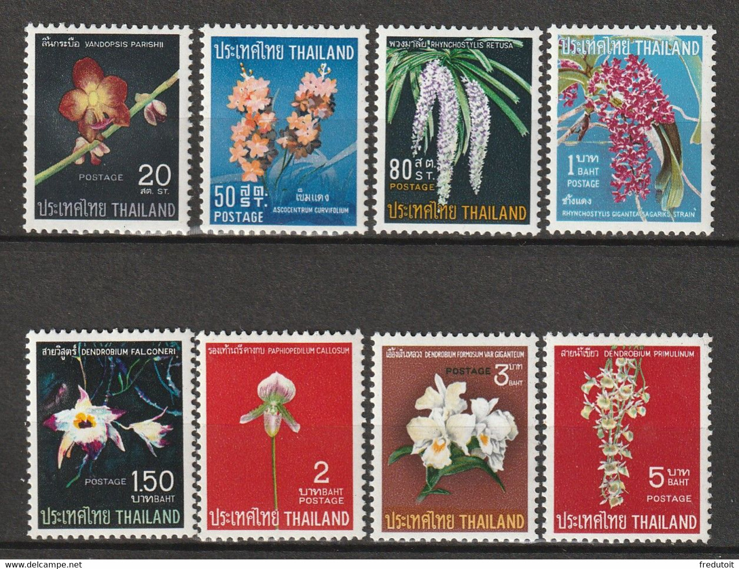 THAILANDE - N°470/7 ** (1967) Orchidées - Thailand