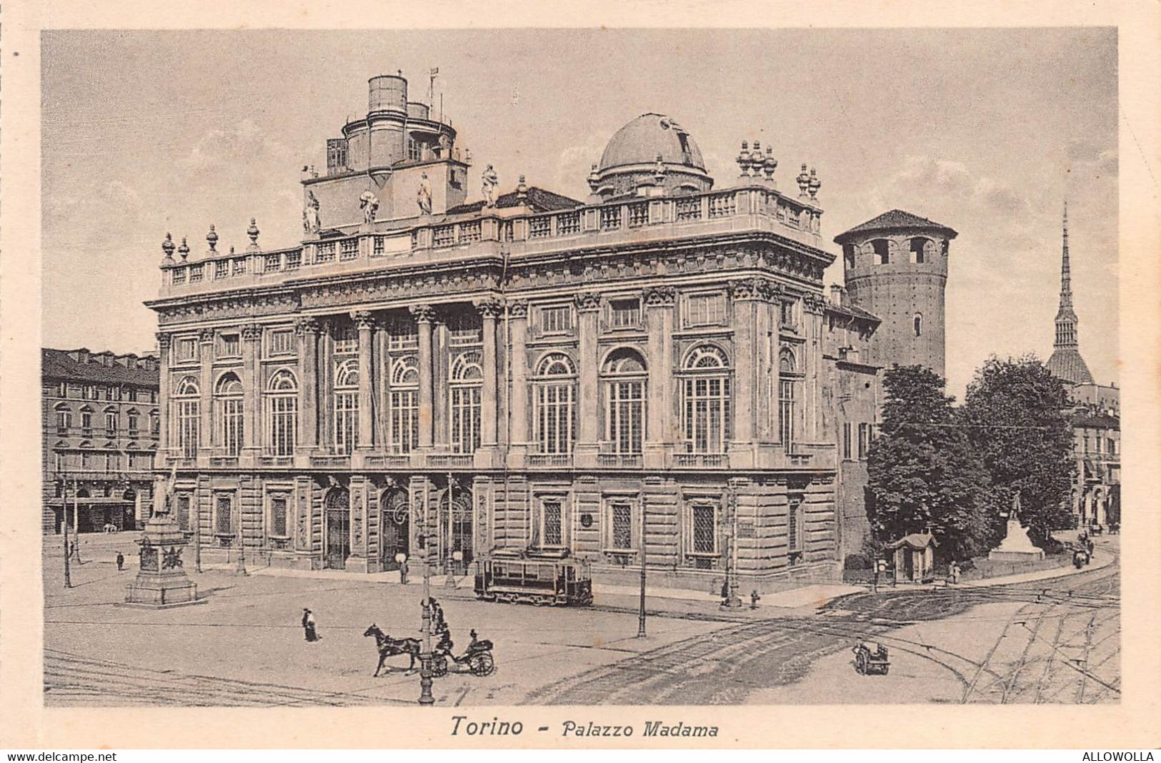 11291" TORINO-PALAZZO MADAMA "ANIMATA-TRAMWAY -VERA FOTO-CARTOLINA NON SPEDITA - Palazzo Madama