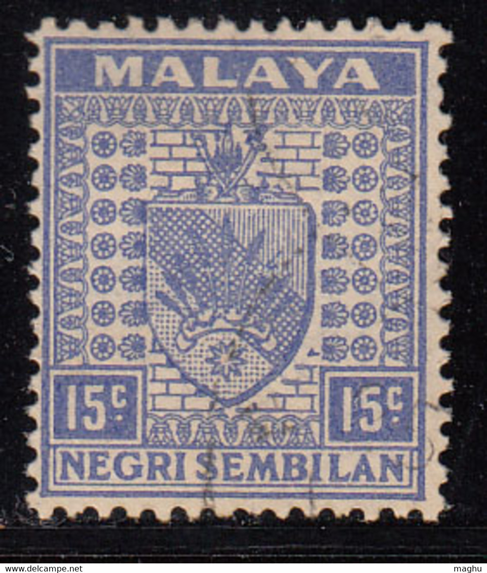Negri Sembilan 15c  Ultramarine Used 1935 - 19411, Malaya / Malaysia - Negri Sembilan