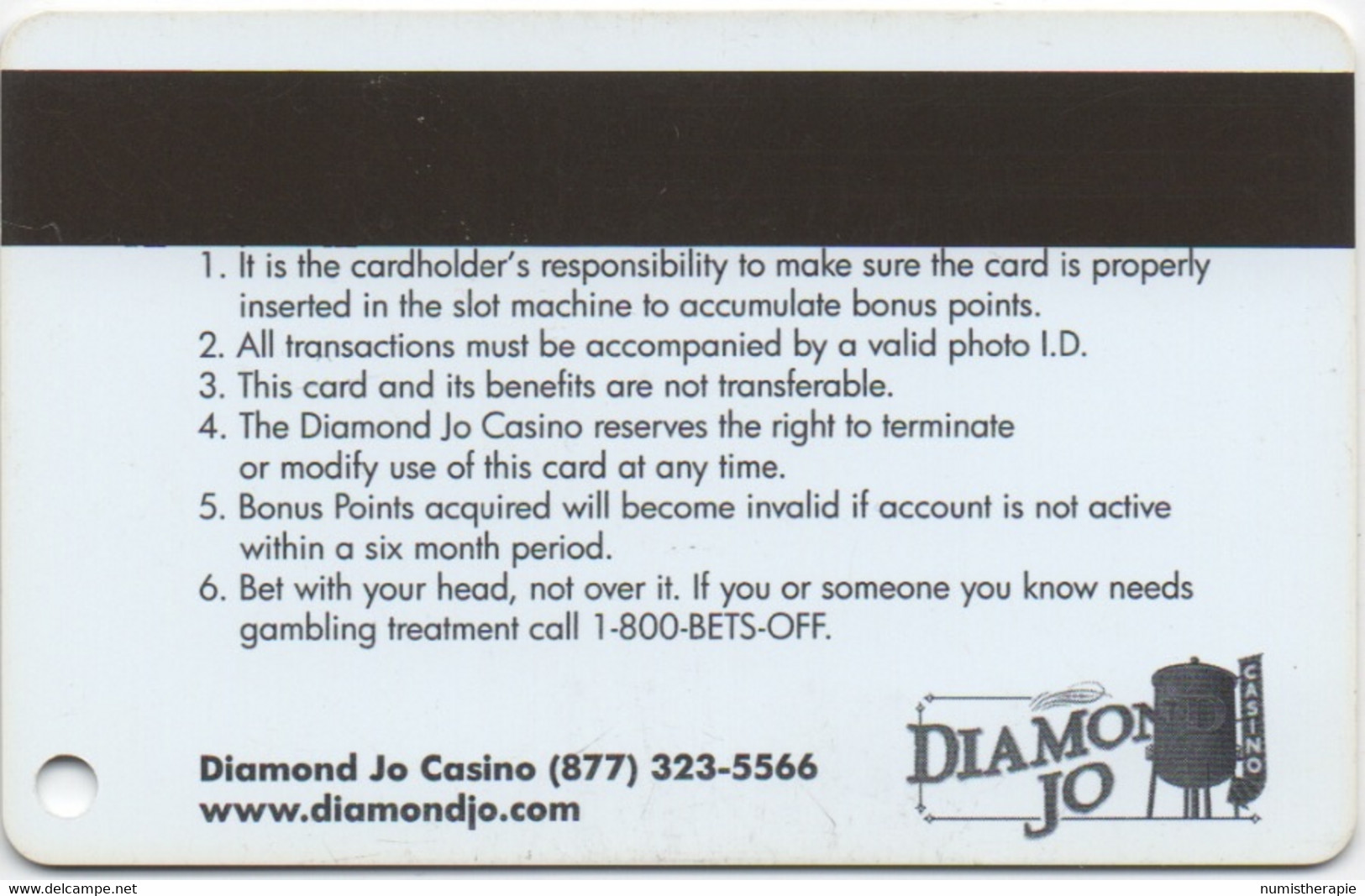 Diamond Jo Casino : Dubuque IA : Double Diamond Club - Casinokaarten