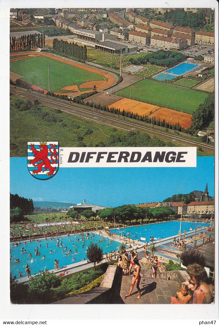 LUXEMBOURG, DIFFERDANGE, Centre Sportif, Stade, Piscine, Blason D'après Robert LOUIS, Ed. Paul Kraus 1976 - Differdange
