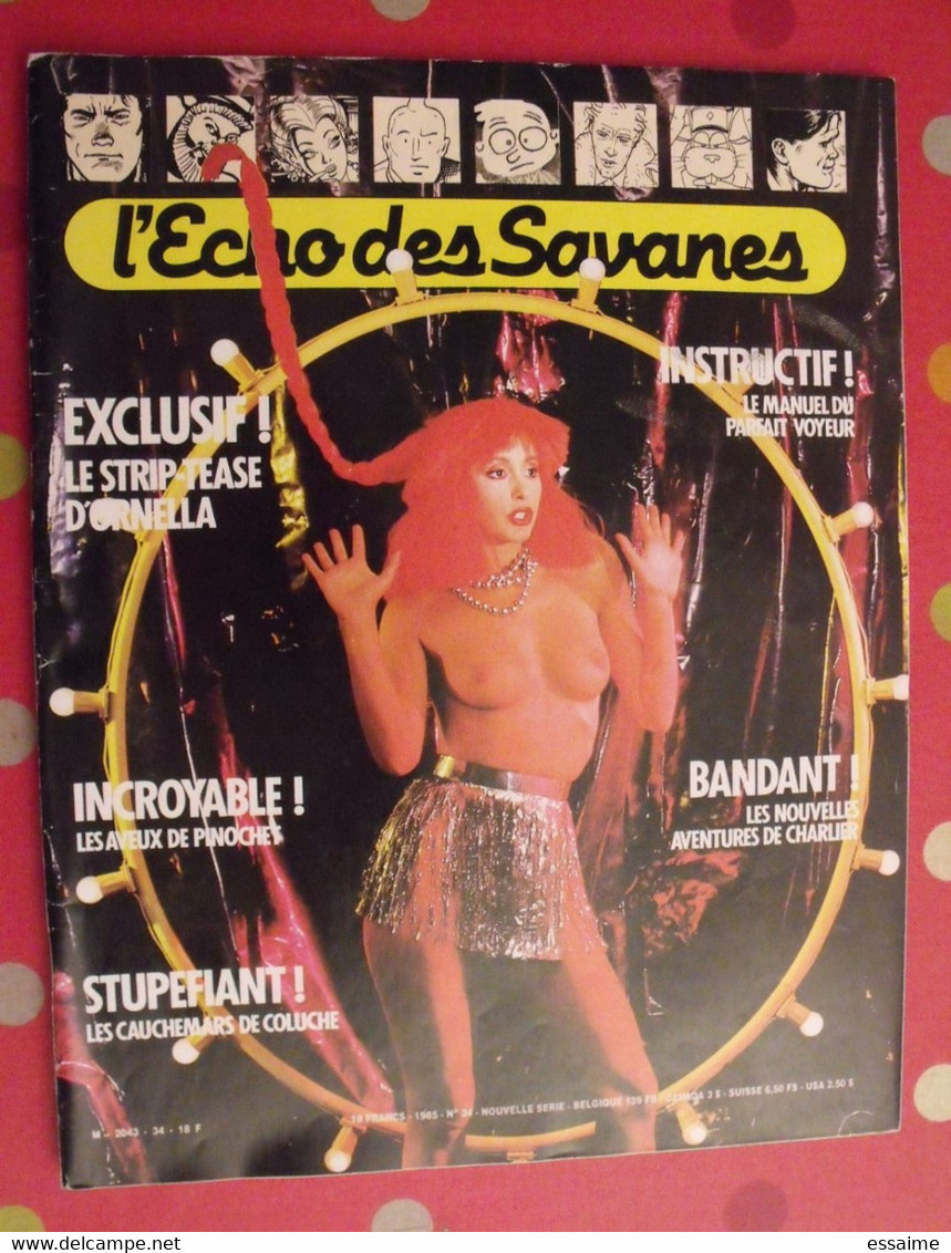 L'écho Des Savanes N° 34. 1985.  Tramber Varenne Chalumeau Rafik Magnus Mattotti Lacroix Manasson - L'Echo Des Savanes