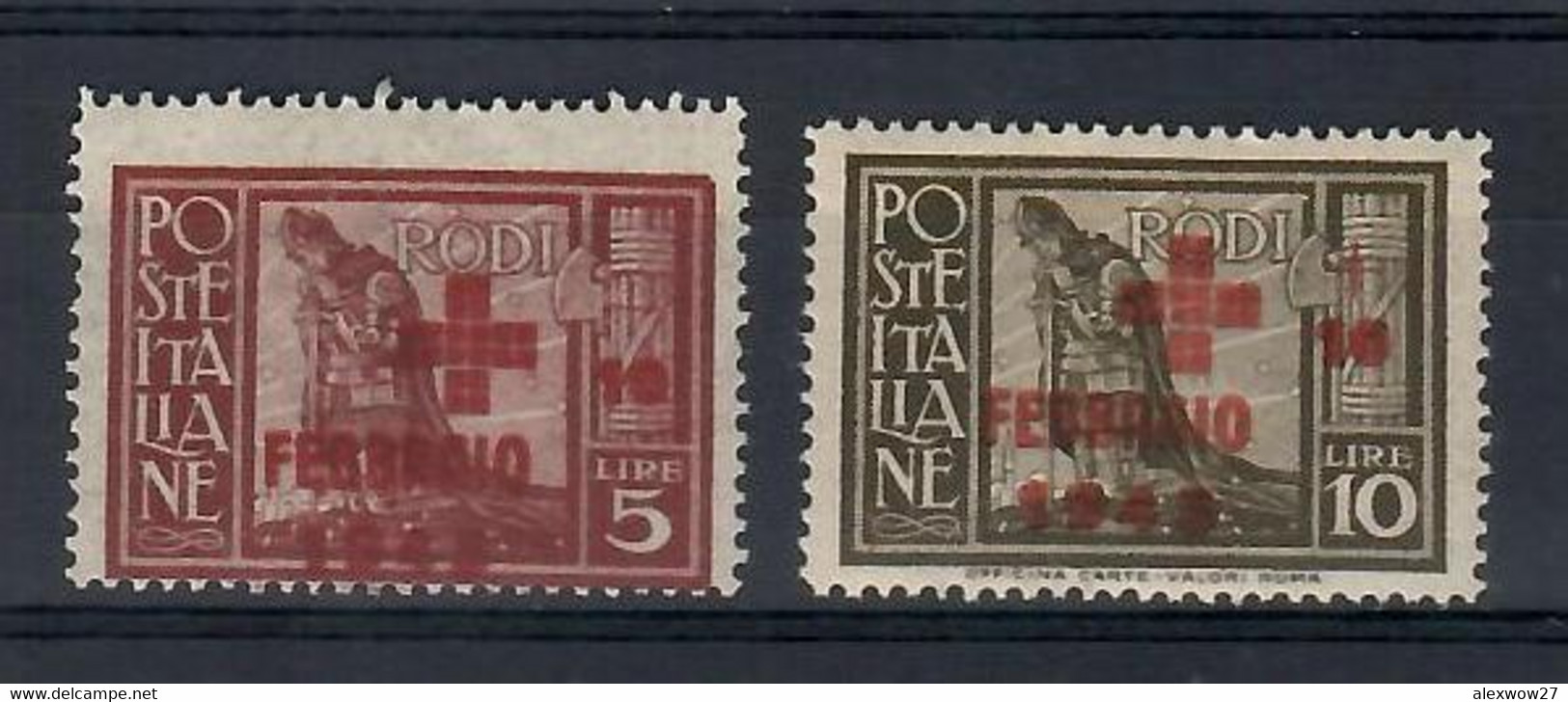 Egeo1945- Pro Croce Rossa  (Sass.132/33) -  **MNH /VF - Egeo (Occup. Tedesca)