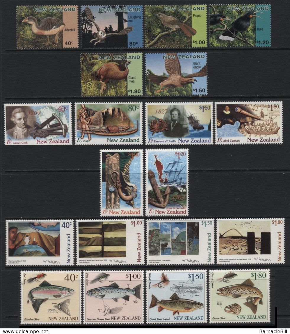 New Zealand (30) 4 Different Sets. 1996 - 1997. Unused. Hinged. - Collections, Lots & Séries