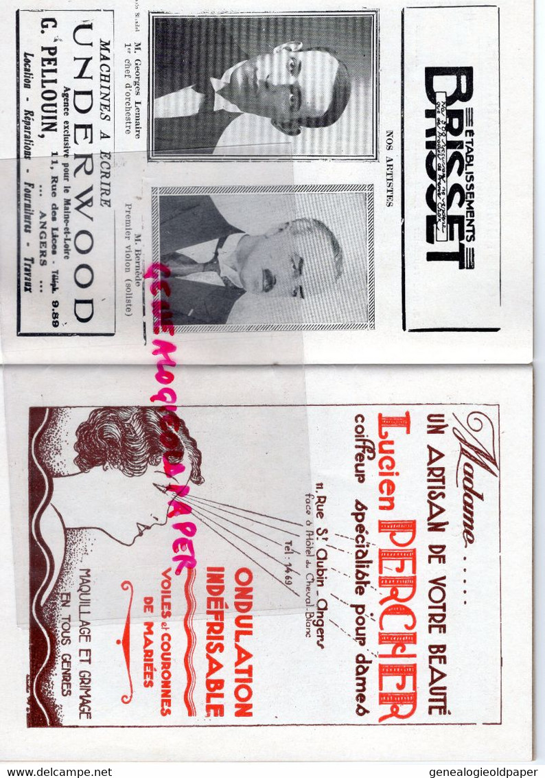 49- ANGERS- PROGRAMME SAISON 1929- GRAND THEATRE - 3 JEUNES FILLES NUES- MIRANDE VILLEMETZ-HOUSSIN-BE3LLE JARDINIERE- - Programs