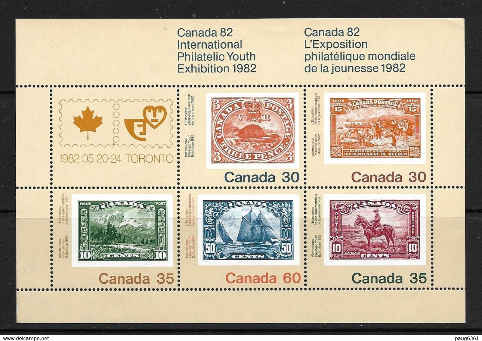 CANADA 1982 BLOC EXPO CANADA'82 YVERT N°B3 NEUF MNH** - Blocs-feuillets