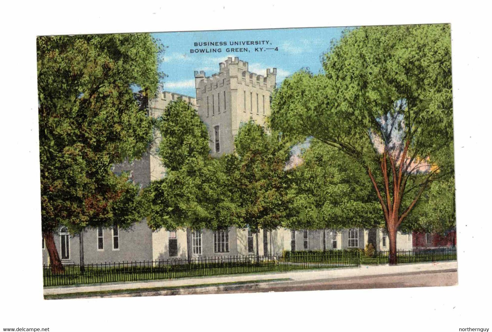 BOWLING GREEN, Kentucky, USA, Business University, Old Linen Postcard - Bowling Green