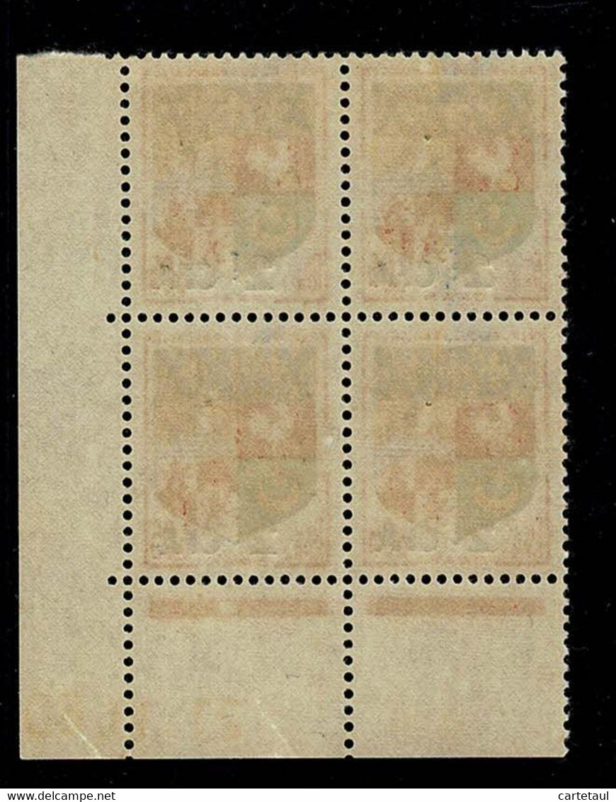 REUNION CFA Blason  ORAN  Bloc De 4 Coin Daté 21.10.60 (lot 2 Gomme Jaunâtre)   **  TB  2 Scan - Other & Unclassified