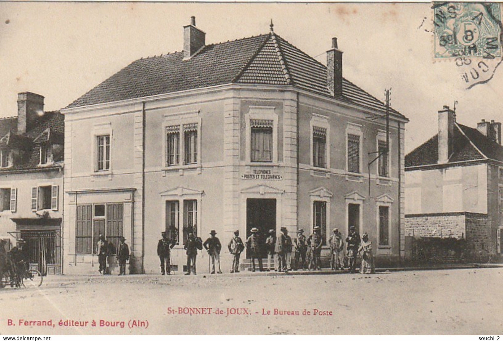 IN 13 - (71)  SAINT BONNET DE JOUX - LE BUREAU DE POSTE  - 2 SCANS - Altri & Non Classificati