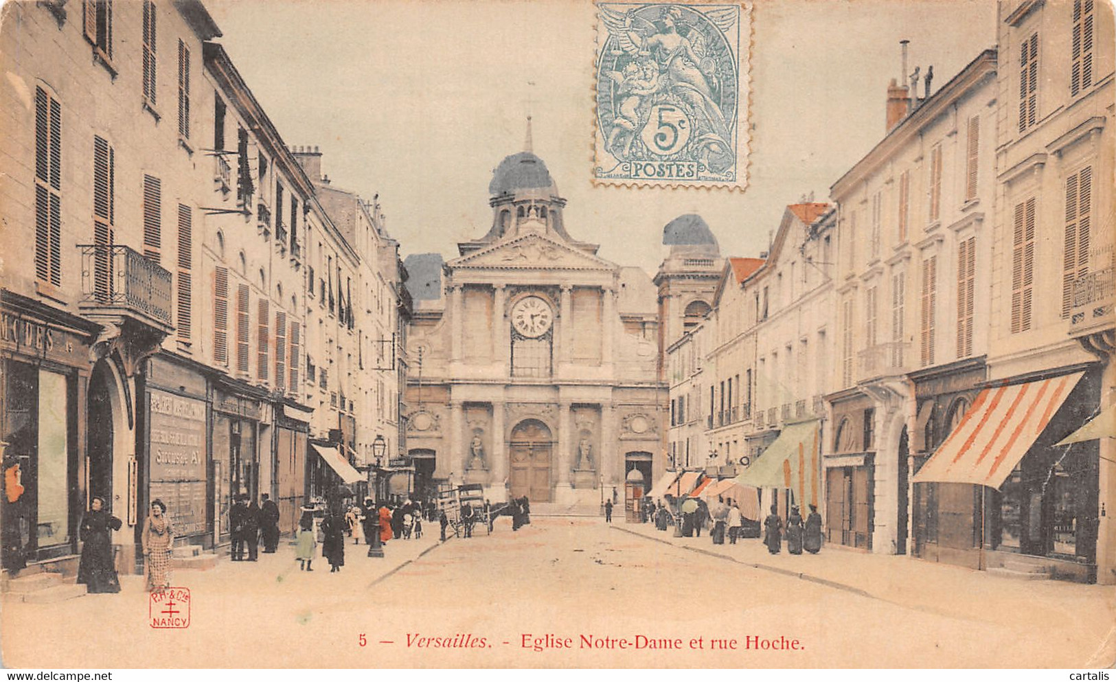 78-VERSAILLES EGLISE NOTRE DAME ET RUE HOCHE-N°T2900-D/0375 - Versailles (Château)