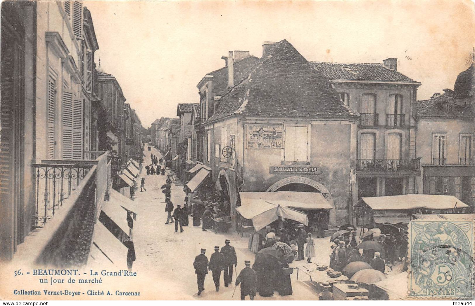 ¤¤  -  BEAUMONT   -  La Grand'Rue Un Jour De Marché    -  ¤¤ - Beaumont