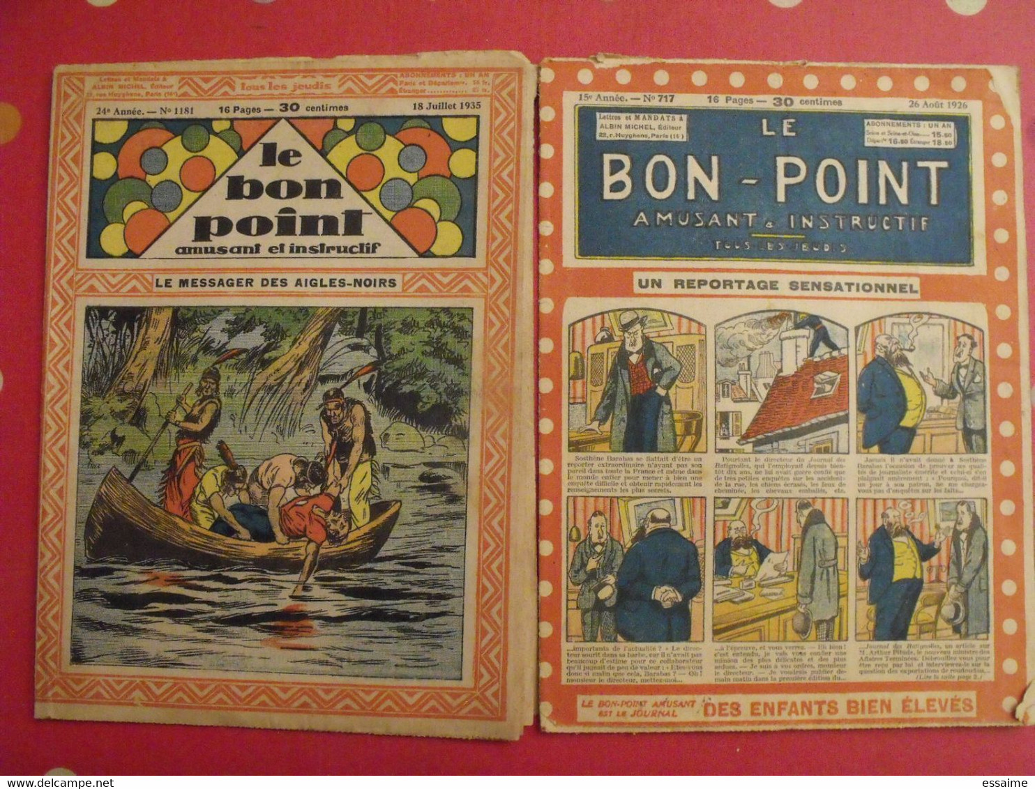 Le Bon Point Amusant Et Instructif. N° 717 De 1926 Et N° 1181 De 1935. BD Et Illustrateurs à Redécouvrir - Autres & Non Classés