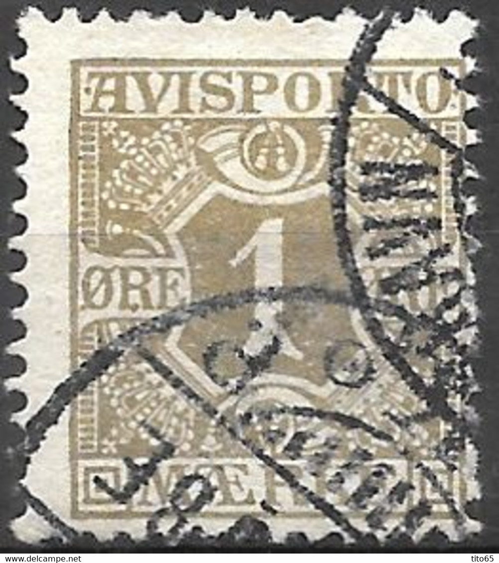 AFA # 1  Denmark  Avisporto  Used    1907 - Revenue Stamps