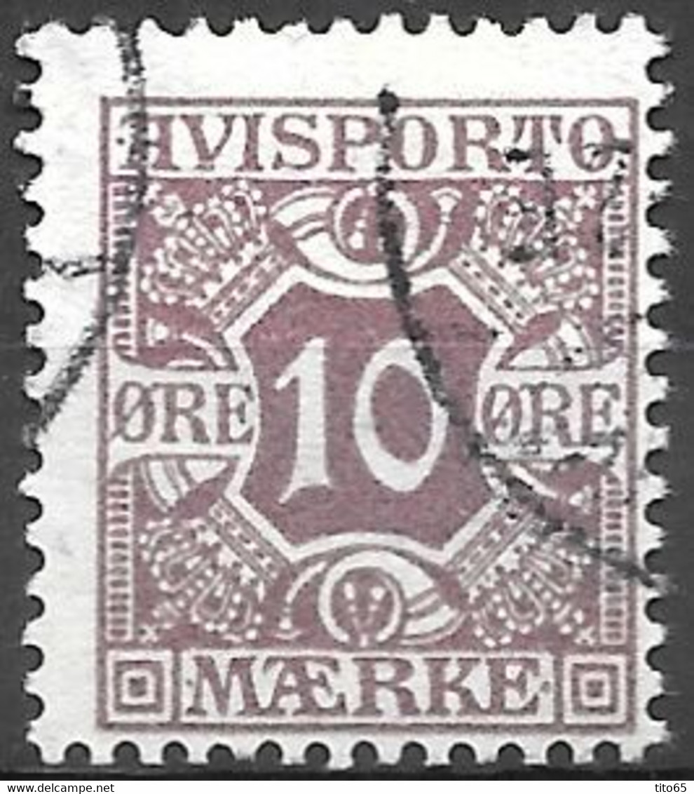 AFA # 4  Denmark  Avisporto  Used    1907 - Revenue Stamps