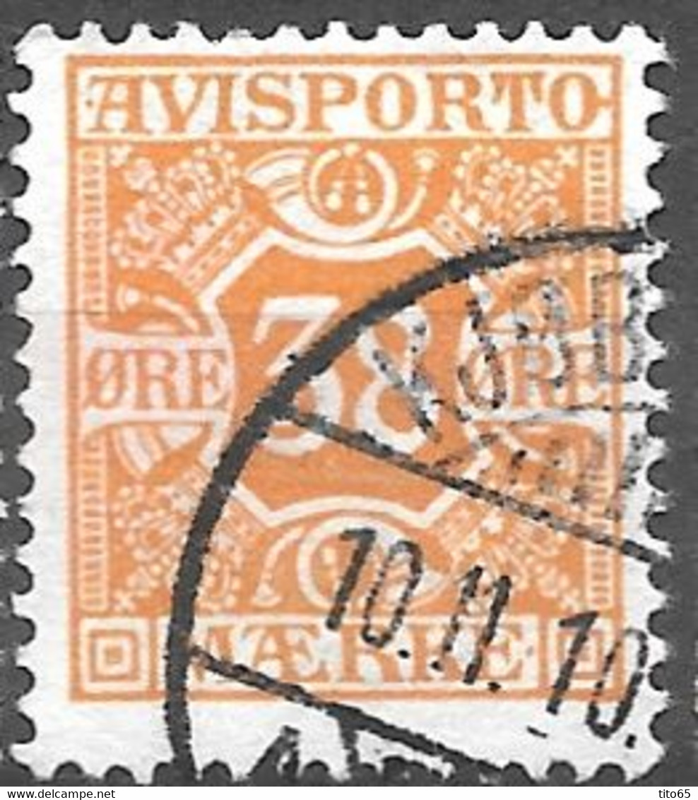 AFA # 6  Denmark   Avisporto Used    1907 - Fiscali