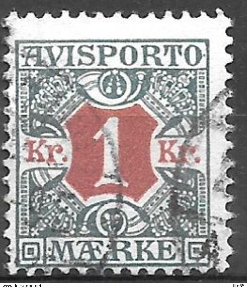 AFA # 8  Denmark  Avisporto  Used    1907 - Revenue Stamps