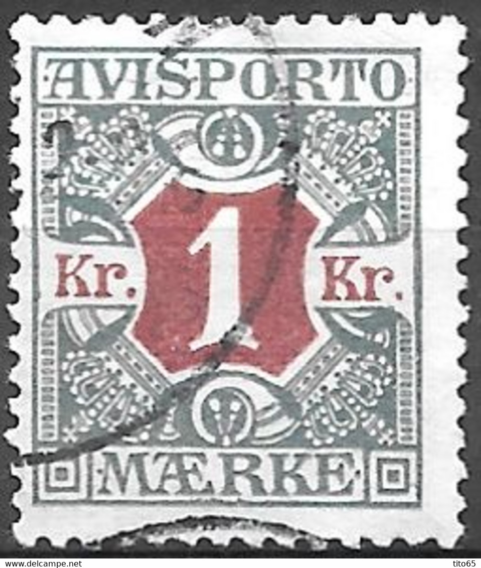 AFA # 20  Denmark  Avisporto   Used    1914 - Fiscaux