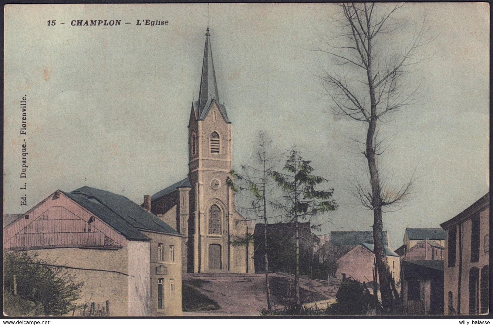 +++ CPA - CHAMPLON - Tenneville - L'Eglise - Couleur 1909  // - Tenneville