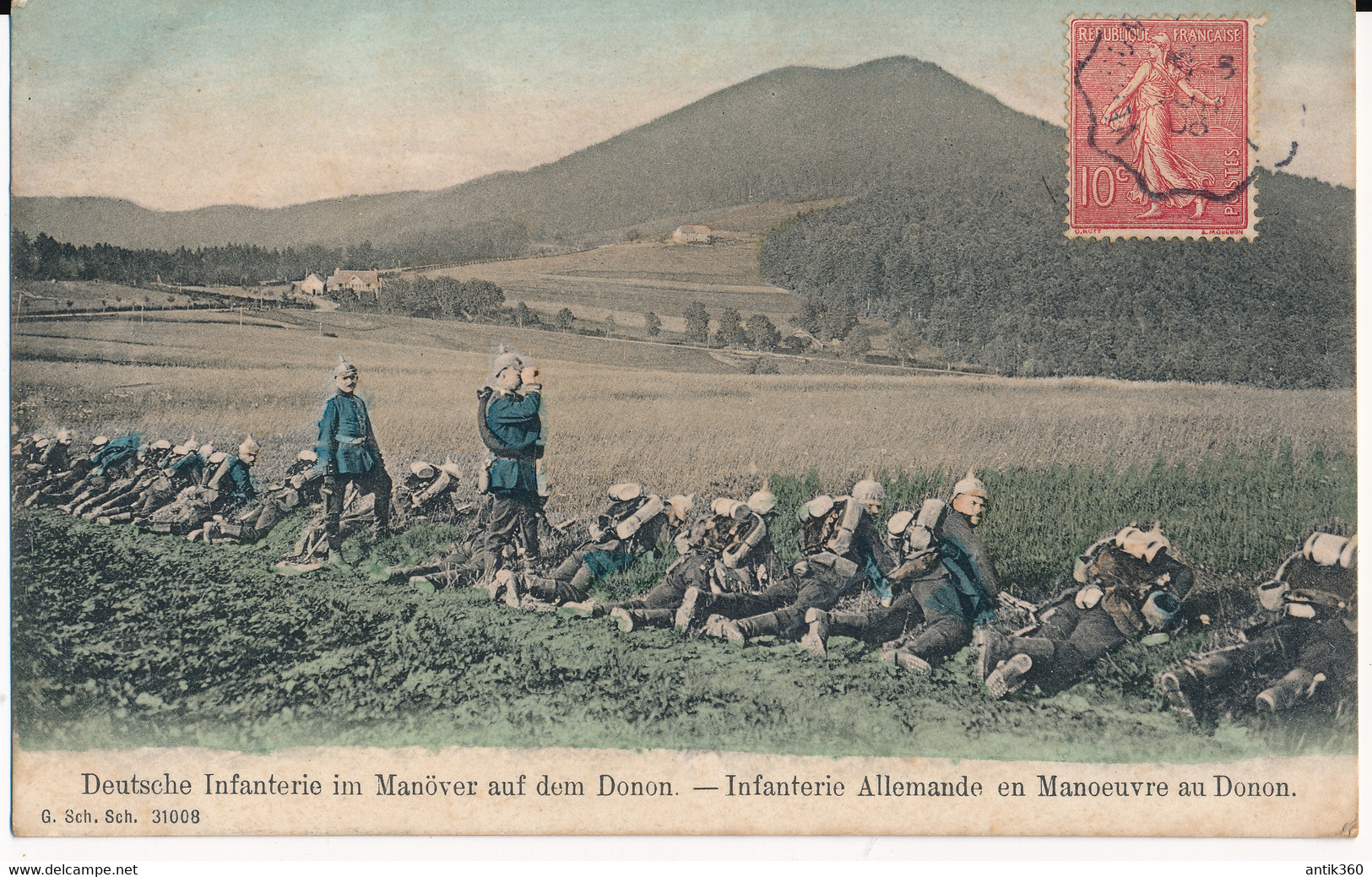 CPA WW1 Deutsche Infanterie Im Manöver Auf Dem Donon Infanterie Allemande En Manoeuvre Au Donon - Guerre 1914-18
