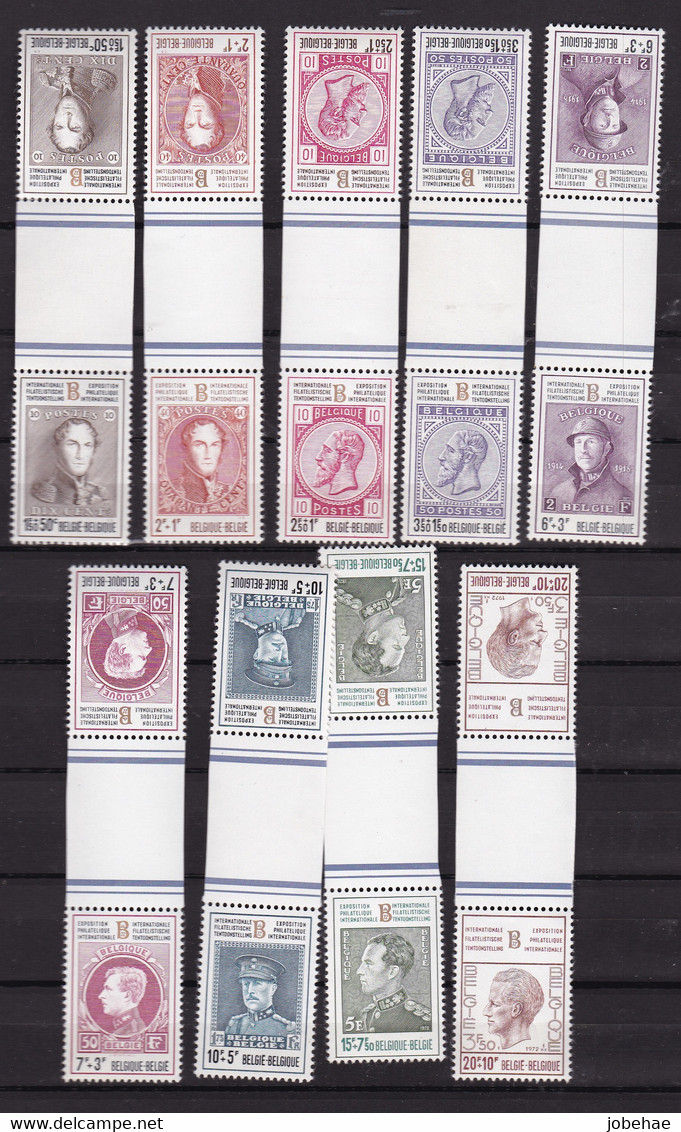 Belgie YT** 1627-1635 - Unused Stamps