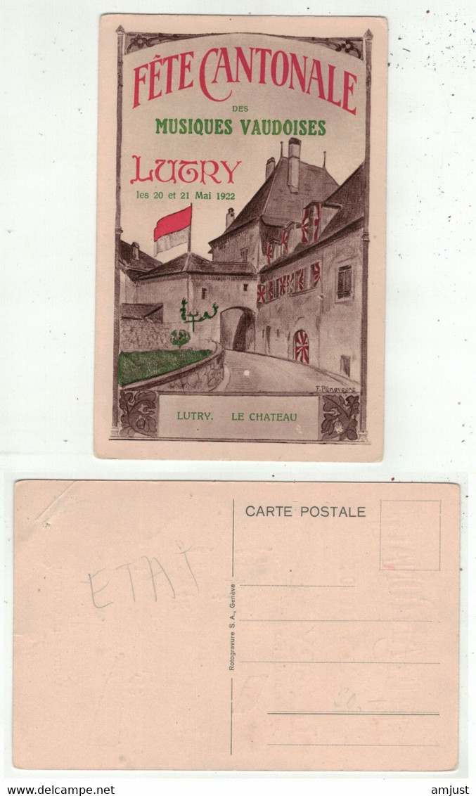 Suisse // Schweiz // Switzerland //  Vaud // Lutry, Fête Cantonale Des Musiques Vaudoises 1922 - Lutry