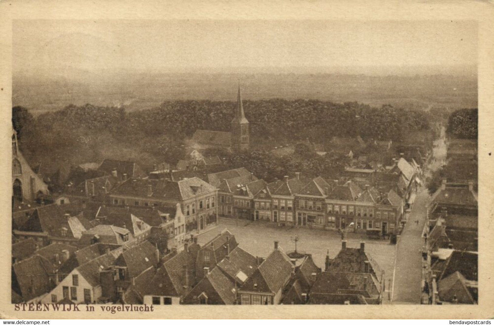 Nederland, STEENWIJK, Stad In Vogelvlucht (1929) Ansichtkaart - Steenwijk