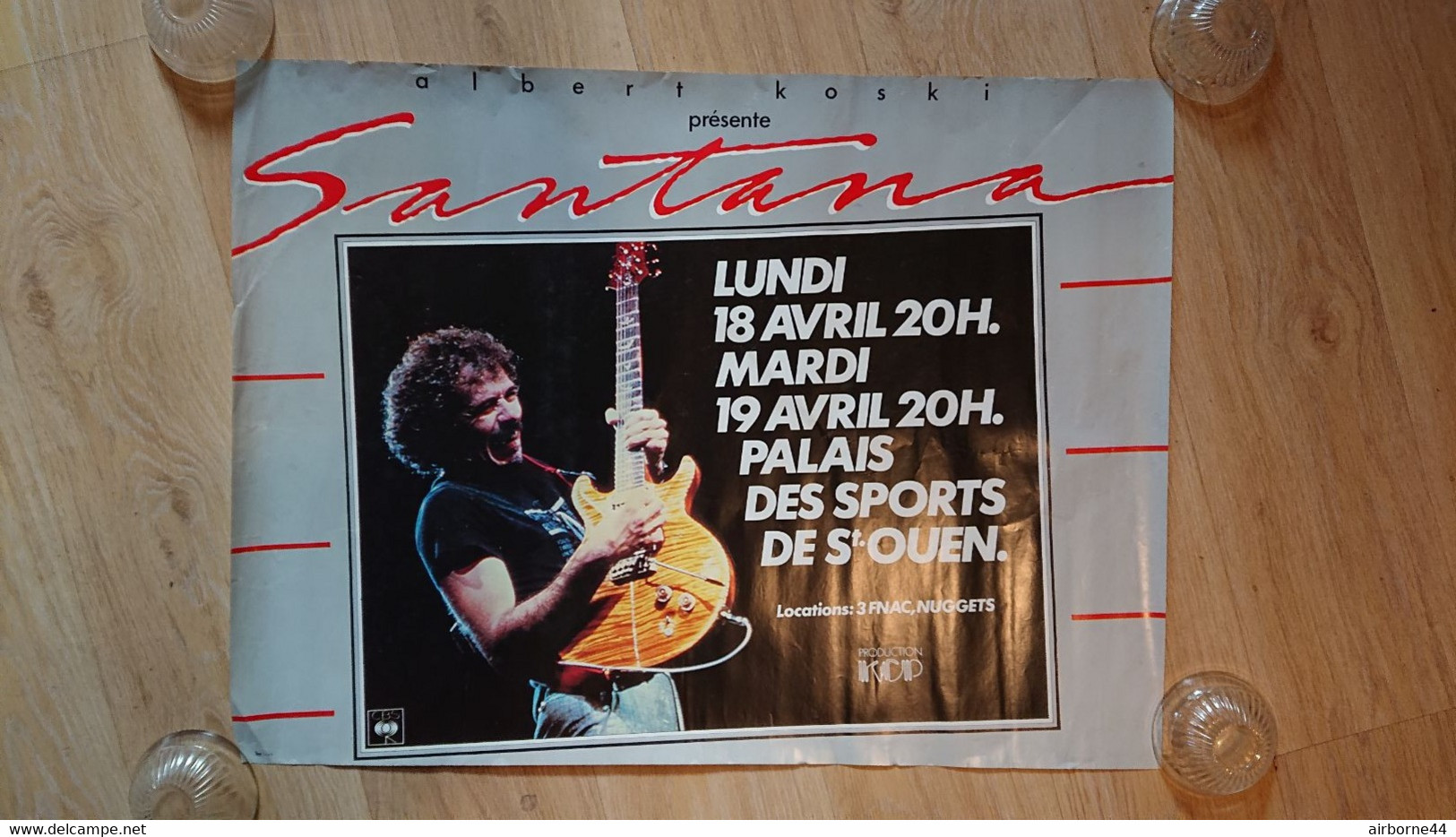 Carlos Santana Tour 1983 - Concert Poster Affiche - Affiches & Posters