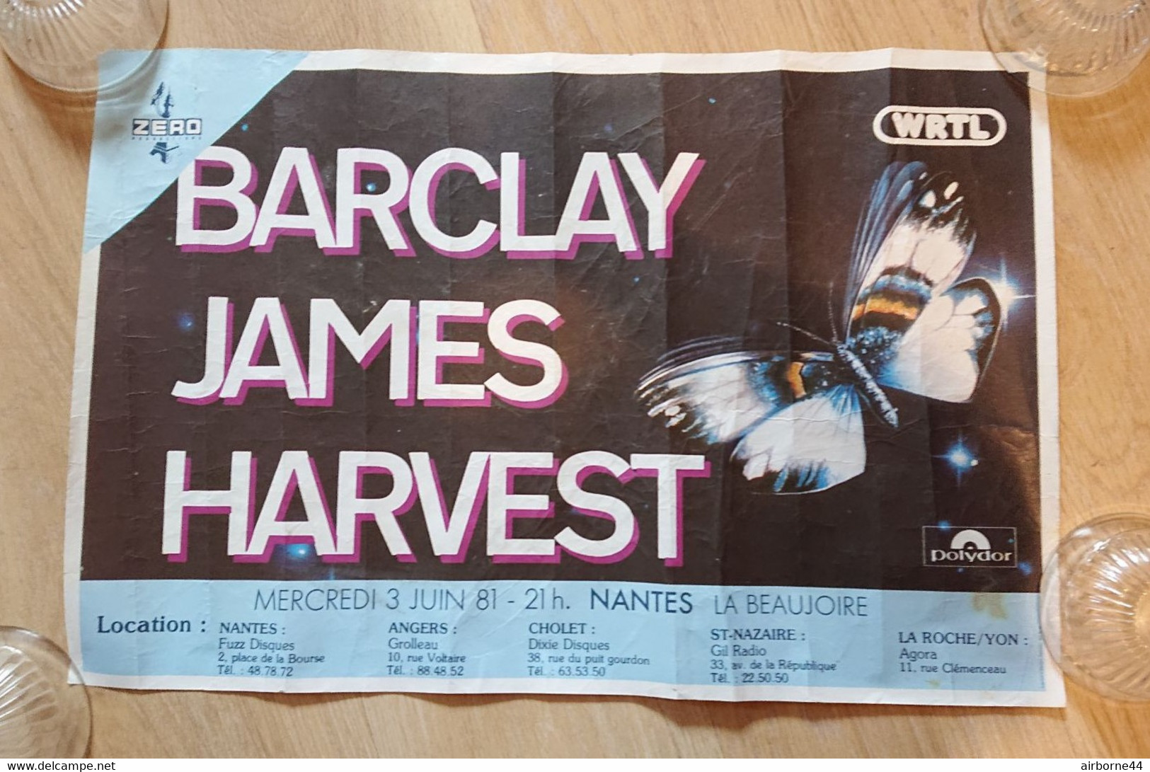 Barclay James Harvest French Tour 1981 - Concert Poster Affiche - Affiches & Posters