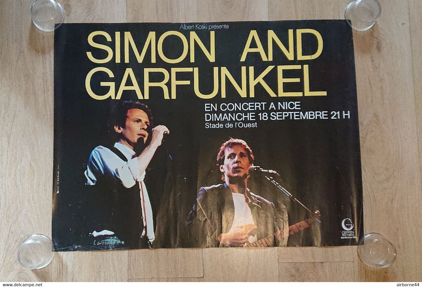 Affiche Poster Simon And Garfunkel - Tour 1983 à Nice - Affiches & Posters