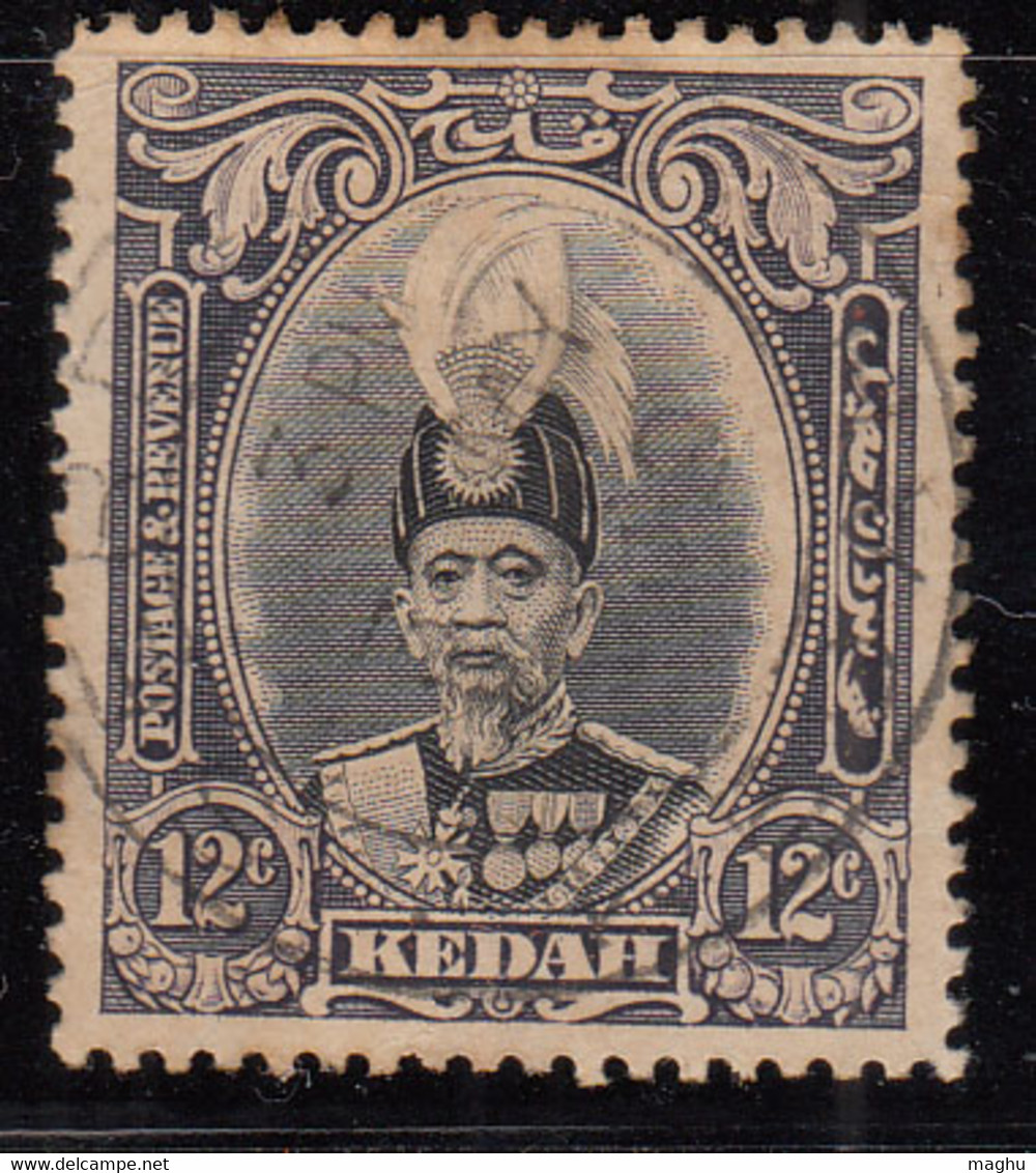 Kedah 12c Used 1937, Malaya / Malaysia - Kedah