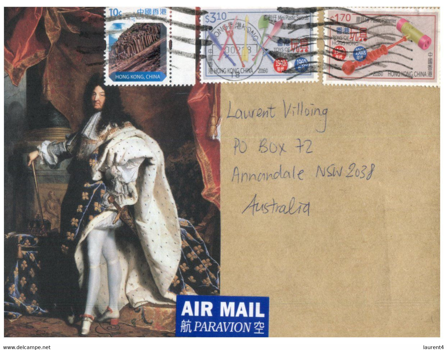 (II 26) Hong Kong - Cover Posted To Australia - (1 Cover) Hong Kong China Stamps On French Kinng Cover? Posted 2002 - Briefe U. Dokumente