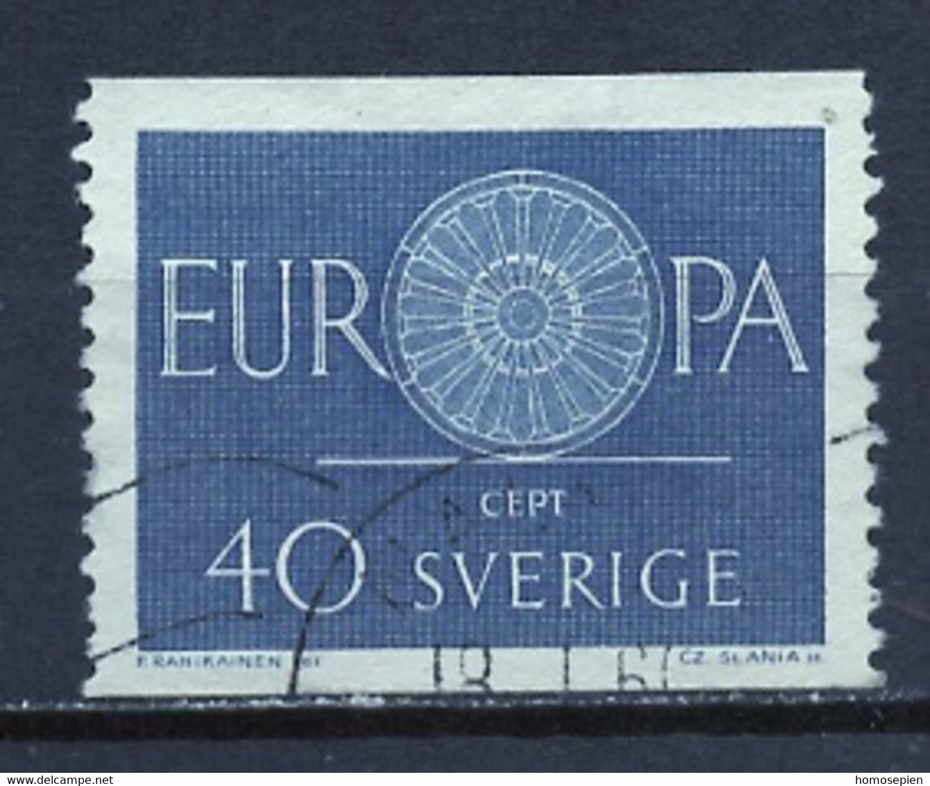 Europa CEPT 1960 Suède - Schweden - Sweden Y&T N°454 - Michel N°463 (o) - 40ö EUROPA - 1960