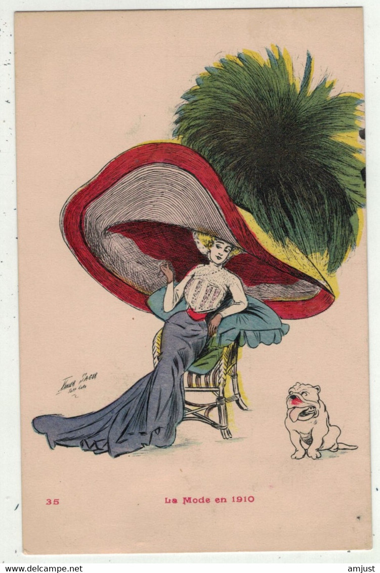 Illustrateurs Signés  // Xavier Sager // Femme Avec Chapeau - Sager, Xavier