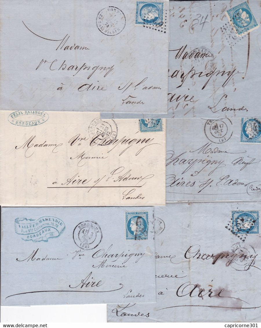 Lot De Lettres Céres 60A Et 60 B Avec Correspondance 12 Unités - 1871-1875 Ceres