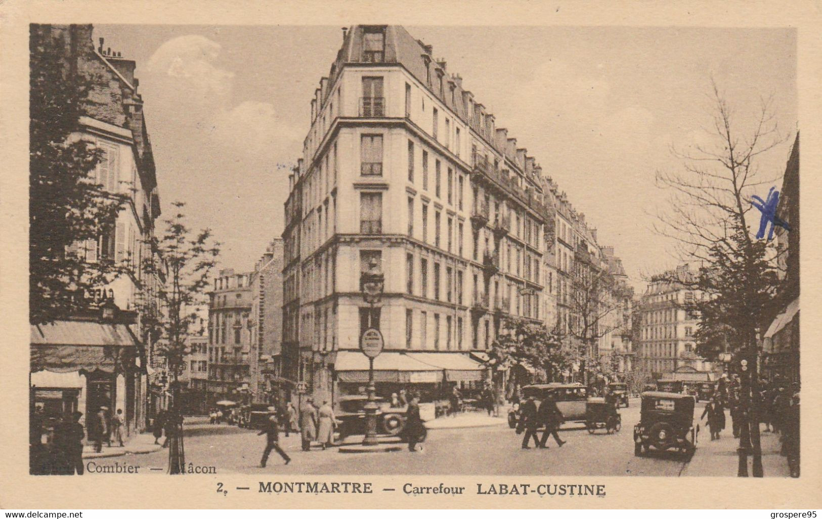 PARIS MONTMARTRE CARREFOUR LABAT CUSTINE 1957 RARE - Plazas