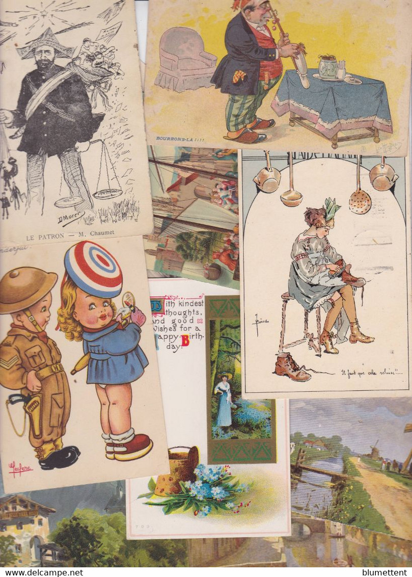 Lot 2625 De 10 CPA Illustrateurs Divers Illustrées Fantaisie Déstockage Pour Revendeurs Ou Collectionneurs - 5 - 99 Postcards