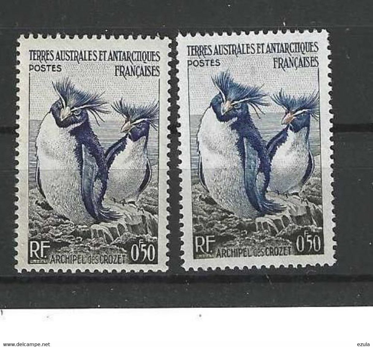 Timbres TAAF 1958 - 1 Fond Gris Et 1 Fond Bleu - Oblitérés