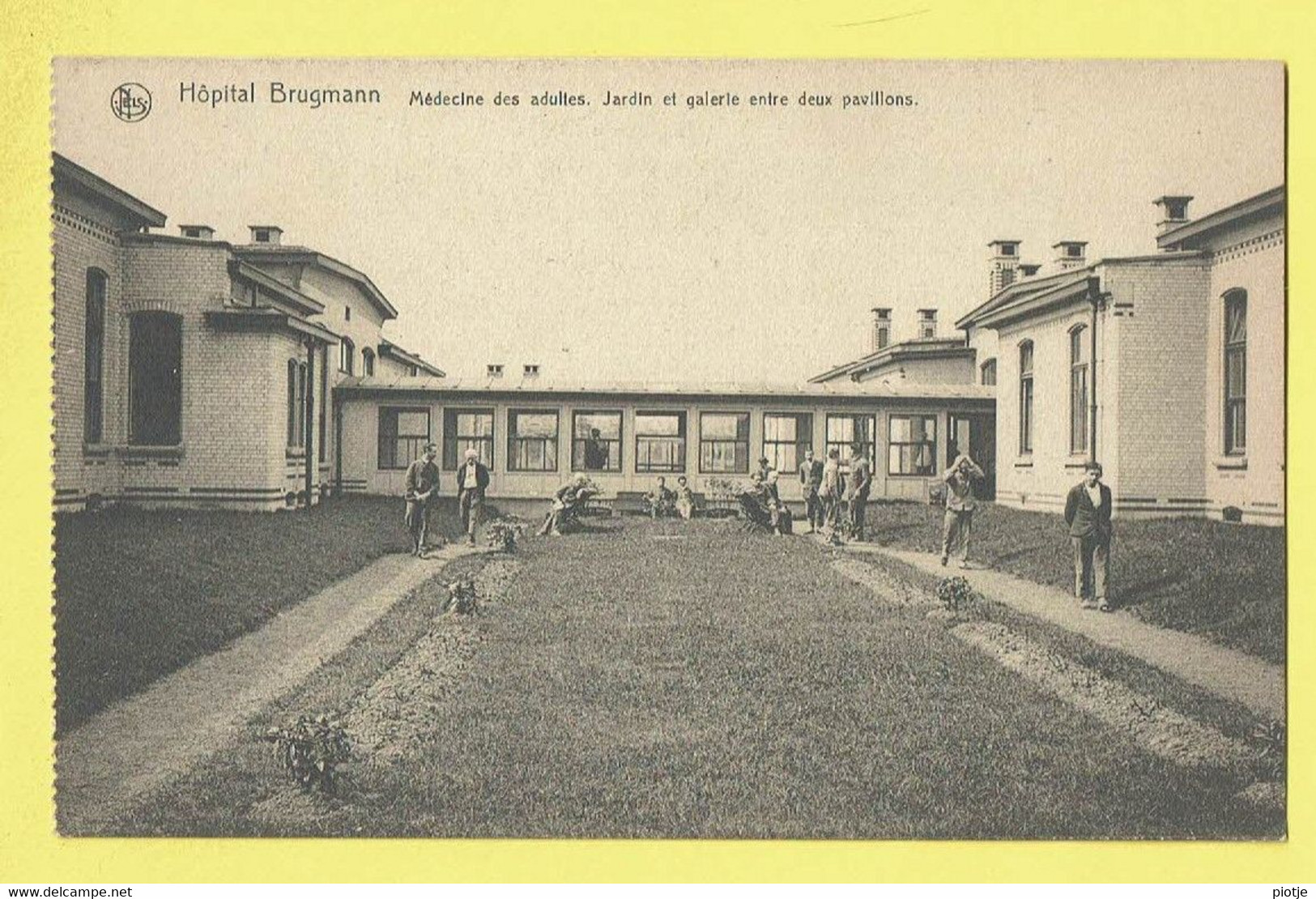 * Jette (Brussel - Bruxelles) * (Nels, Ern Thill) Hopital Brugmann, Clinique, Médecine Adultes, Jardin Et Galerie, Old - Jette