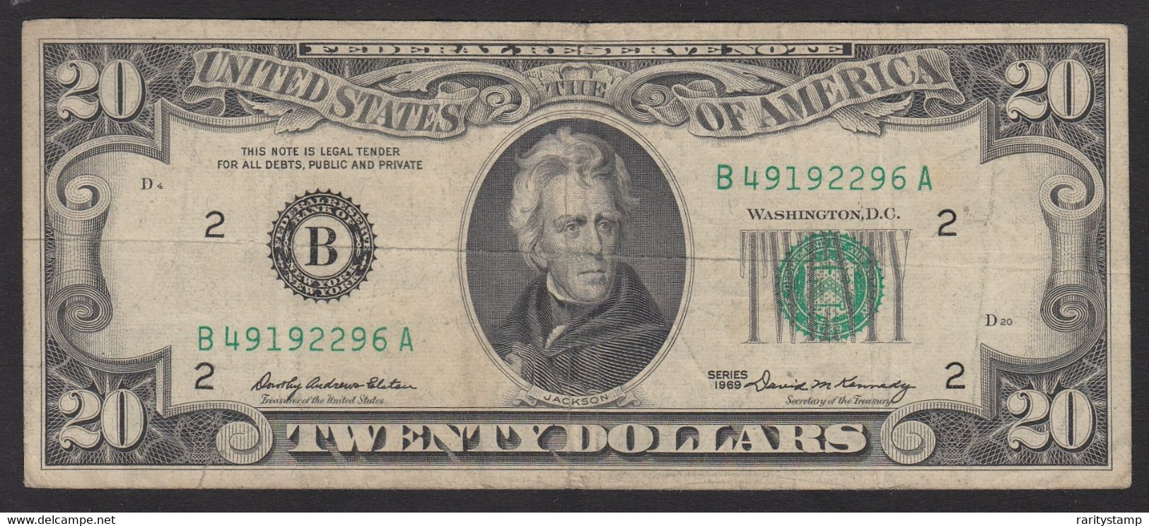 STATI UNITI 1969  20$ JACKSON B - Billetes De La Reserva Federal (1928-...)