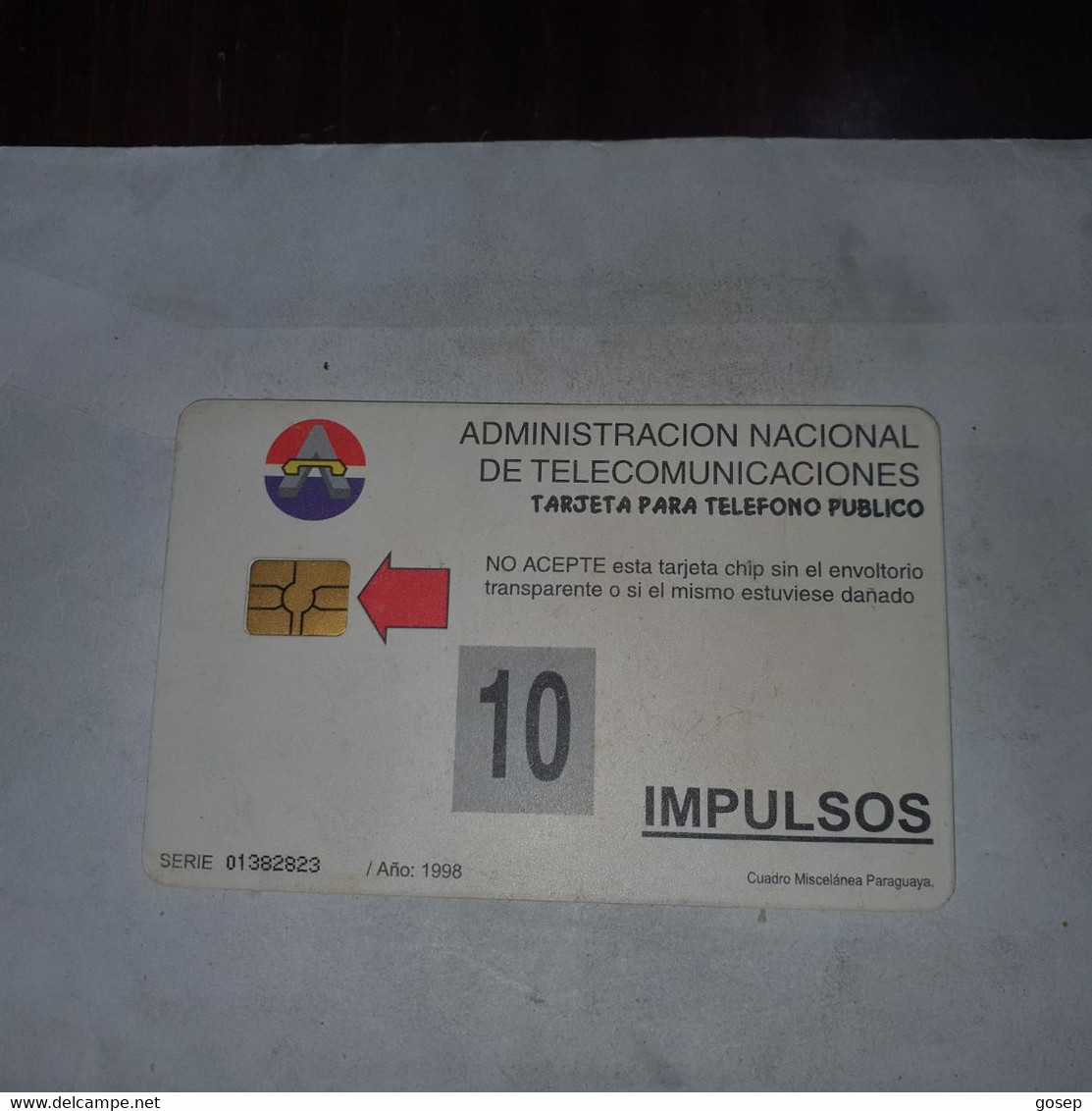 Paraguay-(par-a11)-(10 Impulsos)-(01382823)-(7)-chip Card+1card Prepiad Free - Paraguay