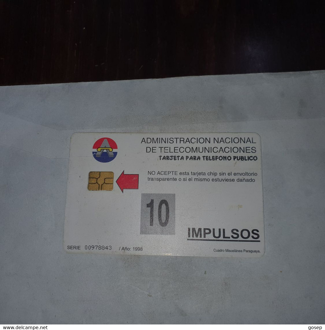 Paraguay-(par-a11)-(10 Impulsos)-(00978843)-(8)-chip Card+1card Prepiad Free - Paraguay