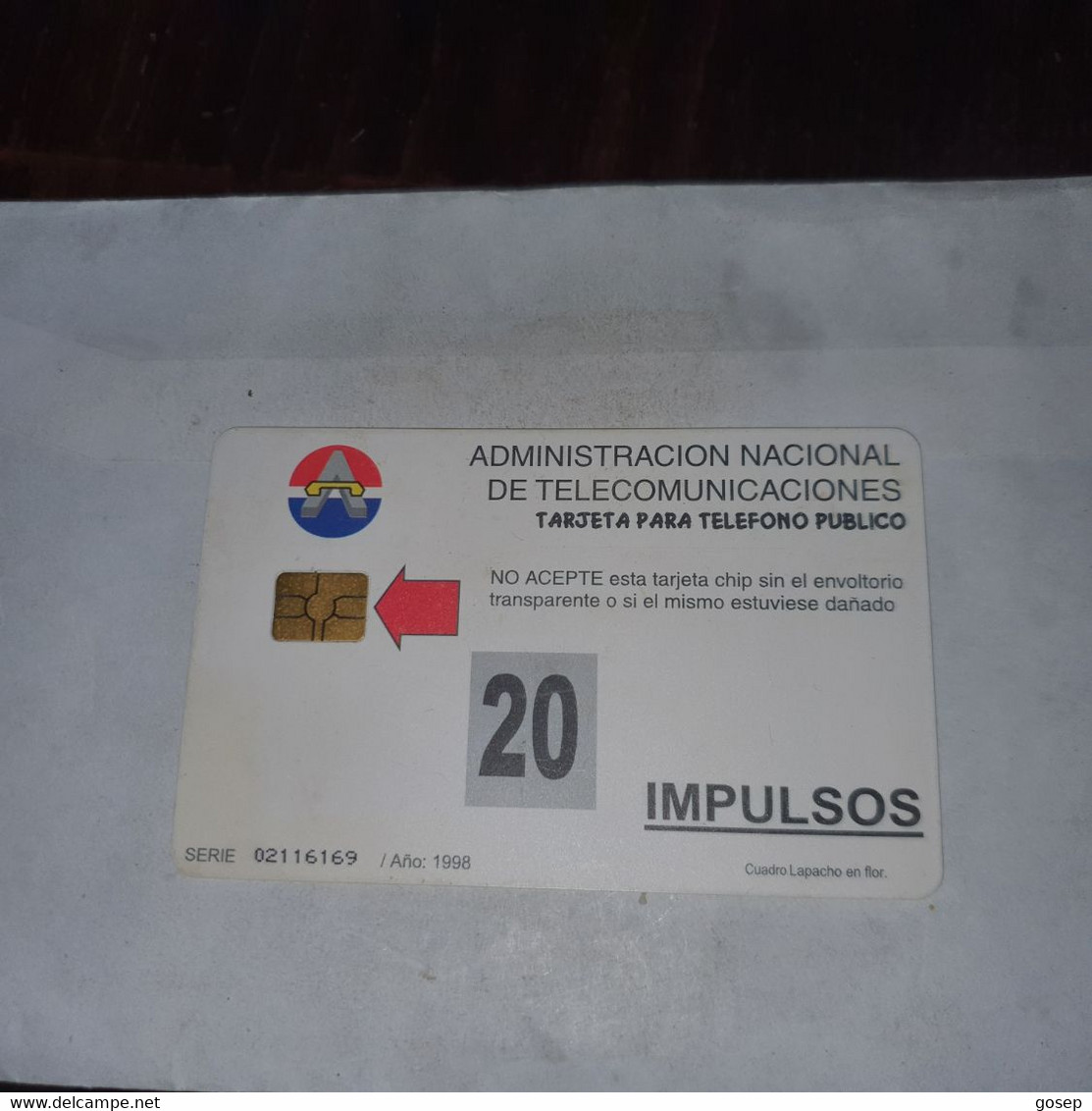 Paraguay-(par-a15)-(20 Impulsos)-(02116169)-(10)-chip Card+1card Prepiad Free - Paraguay