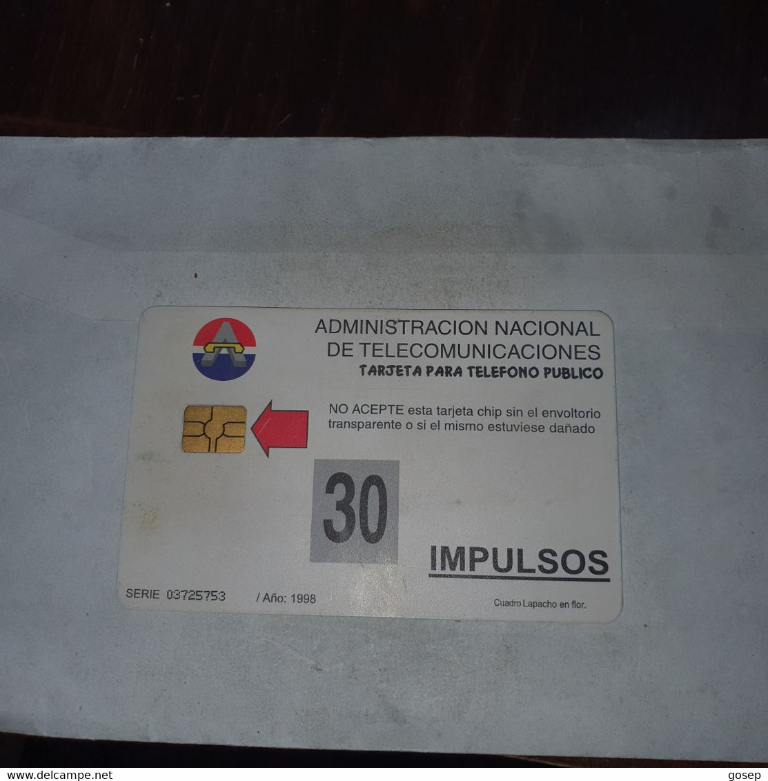 Paraguay-(par-a16)-(30 Impulsos)-(03725753)-(11)-chip Card+1card Prepiad Free - Paraguay