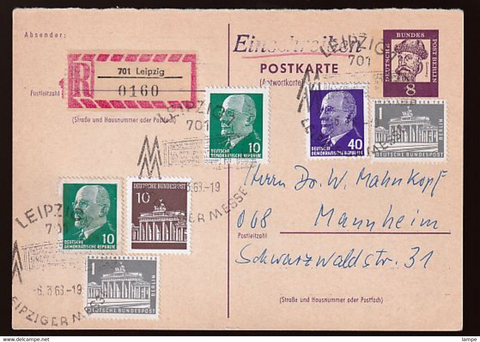 DDR Beleg - Postales - Usados