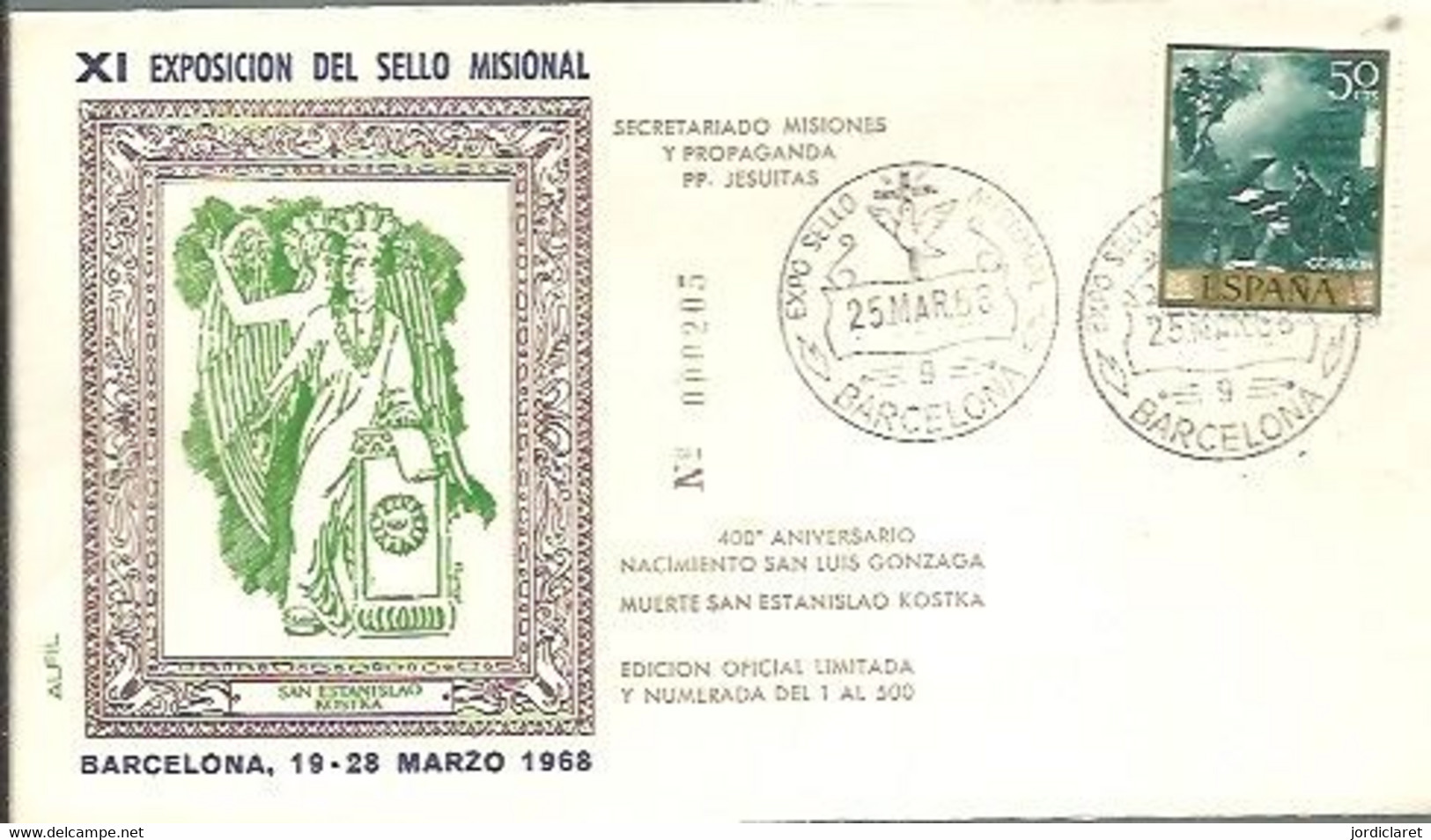 MATASELLOS 1968 BARCELONA - Cartas & Documentos