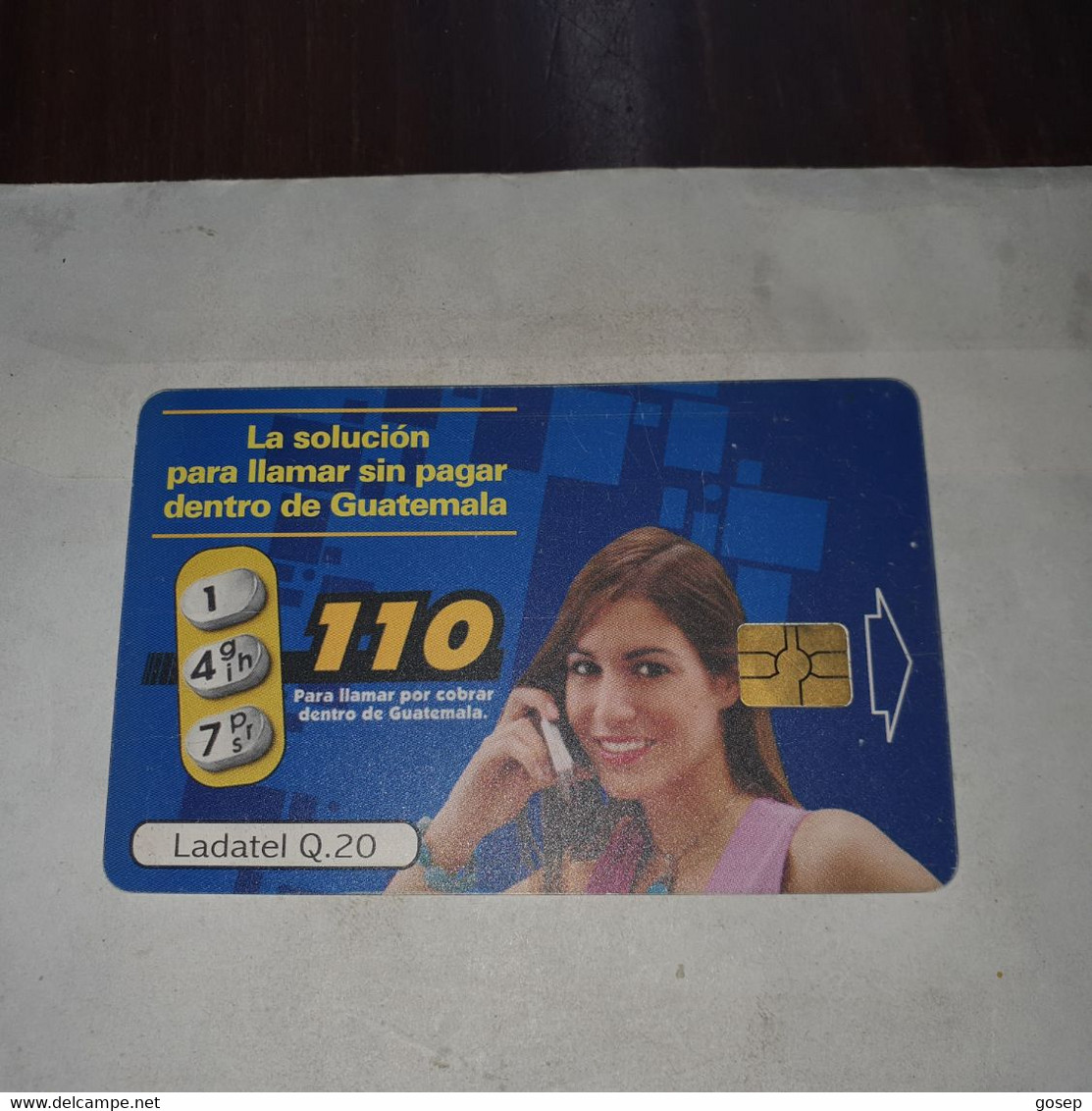 Guatemala-(gua-?)-la Solucion Para B-(12)-(ladatel Q.20)-(0041018959)-used Card+1card Prepiad Free - Guatemala